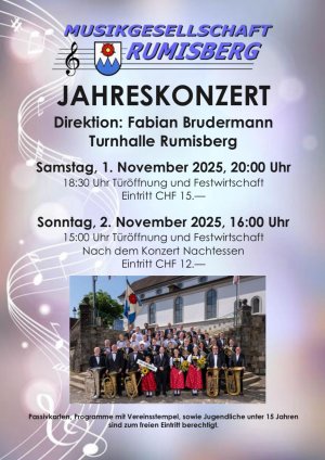 Flyer Jahreskonzert 2025 Vorderseite